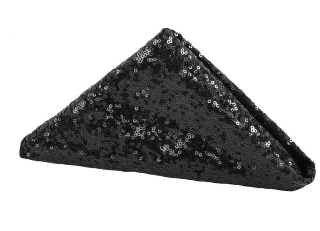 Black Sequin Dinner Napkins