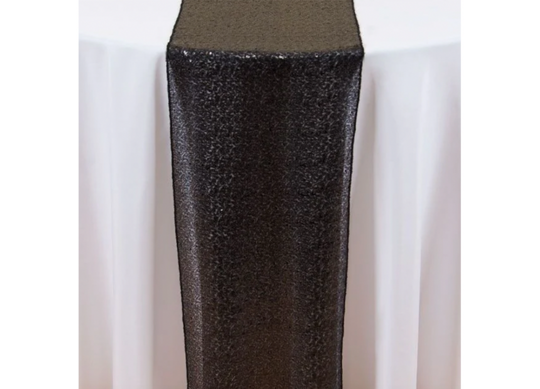 Black Sequins Table Runner, 1ct