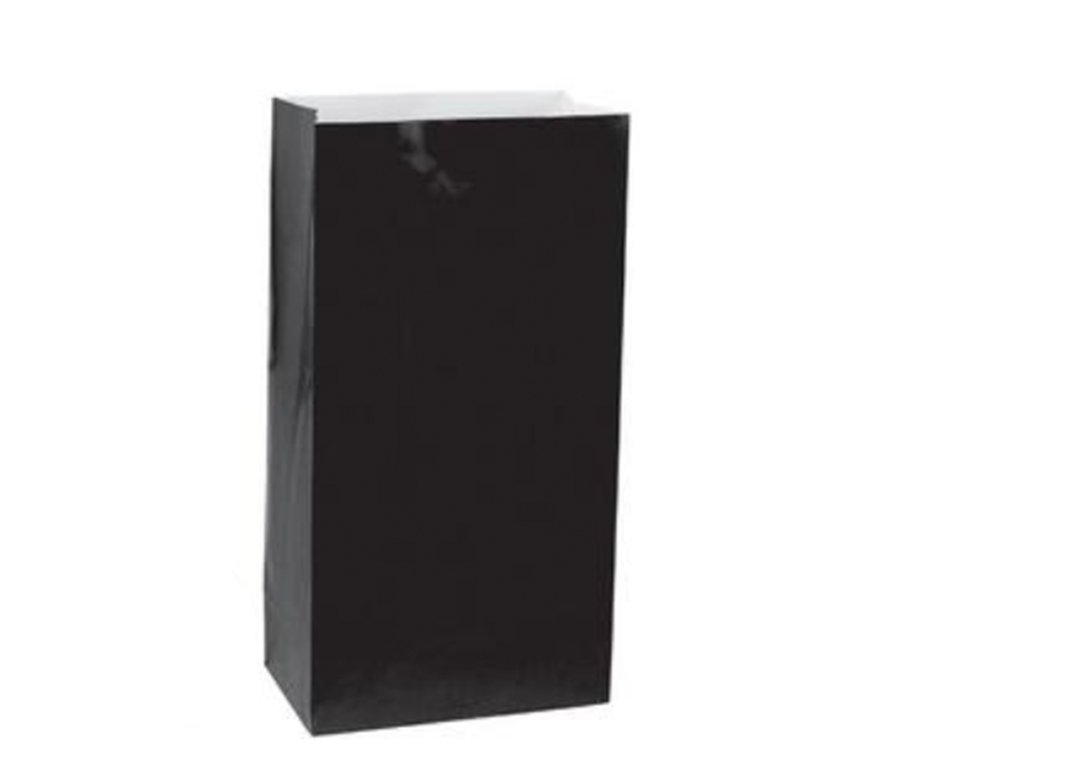 Mini Black Paper Treat Bags, 1ct