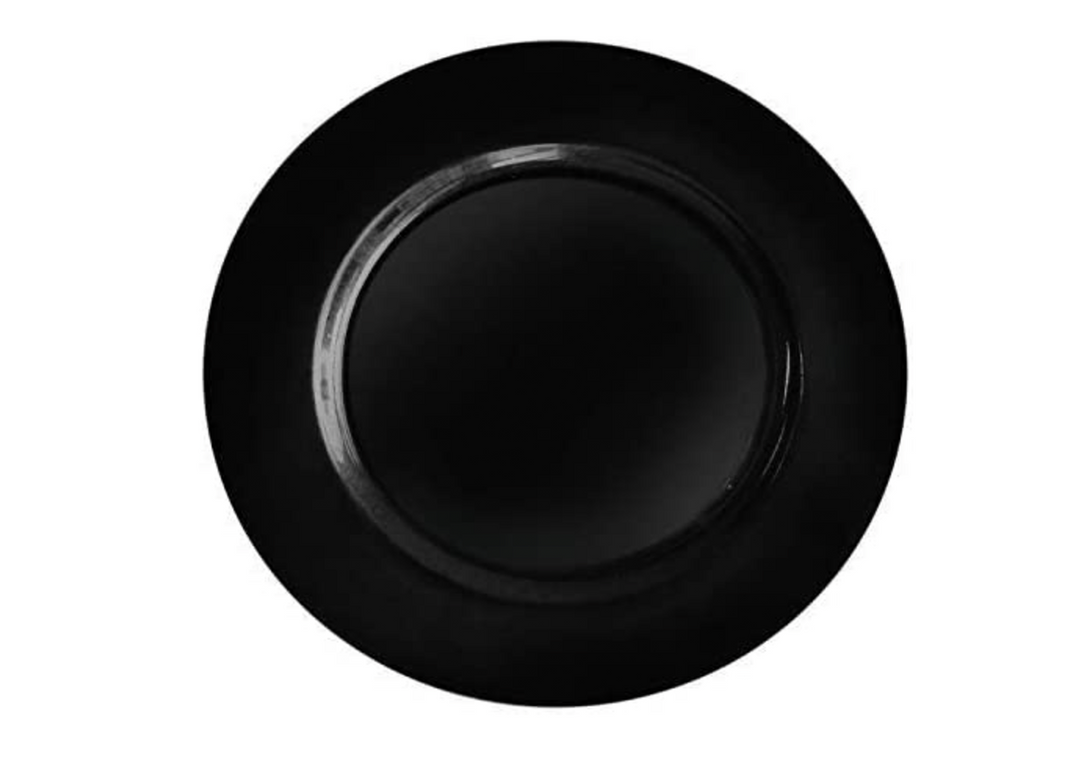 Black Solid Charger Plate 1ct