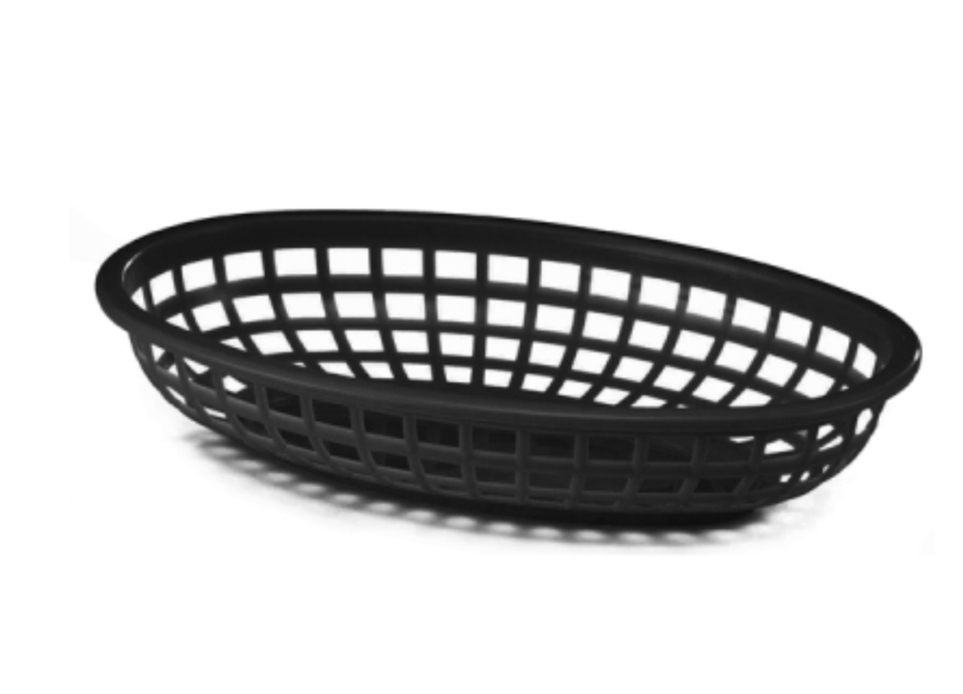 Black Oval Food Basket, 1ct