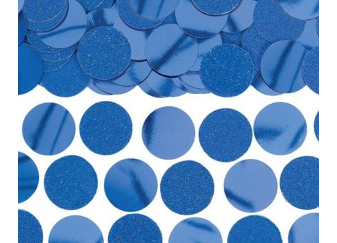 Blue Glitter Metallic Circle Confetti