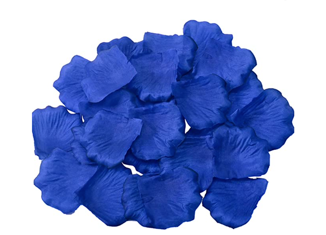 Blue Fabric Rose Petals , 300 ct