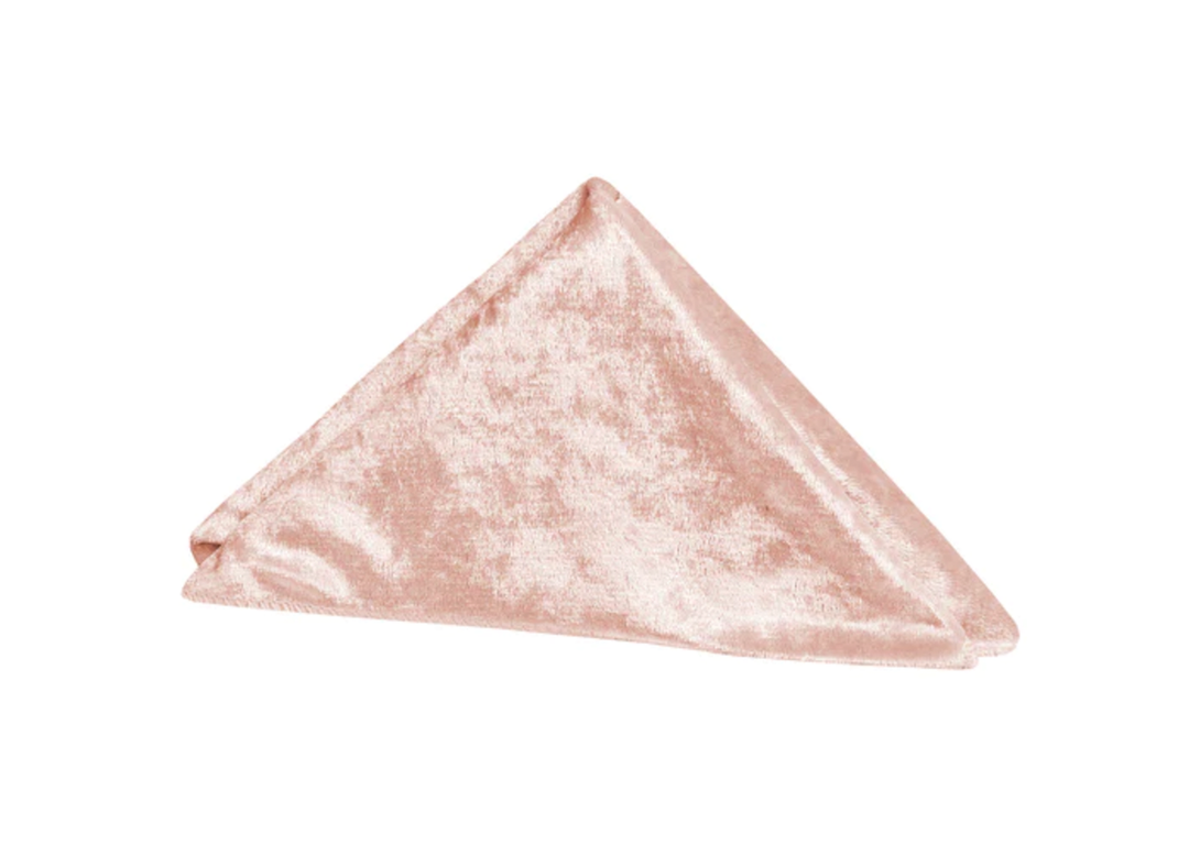 Blush Velvet Dinner Napkins