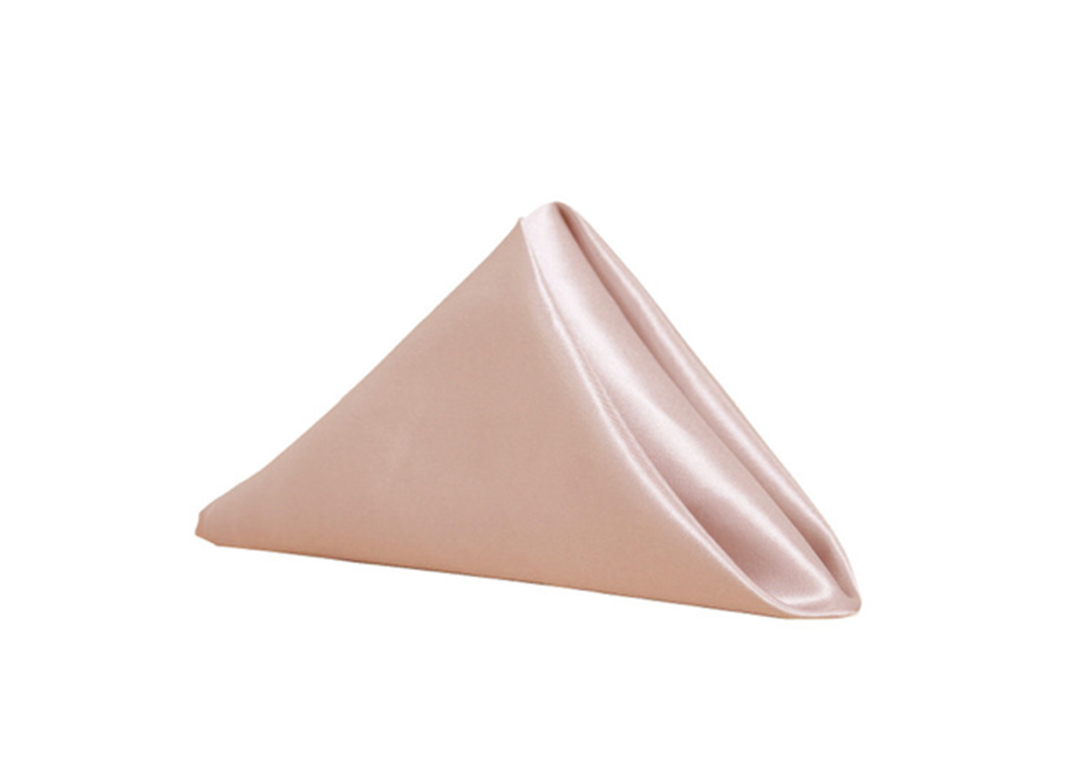 Blush Satin Cloth Dinner Napkins