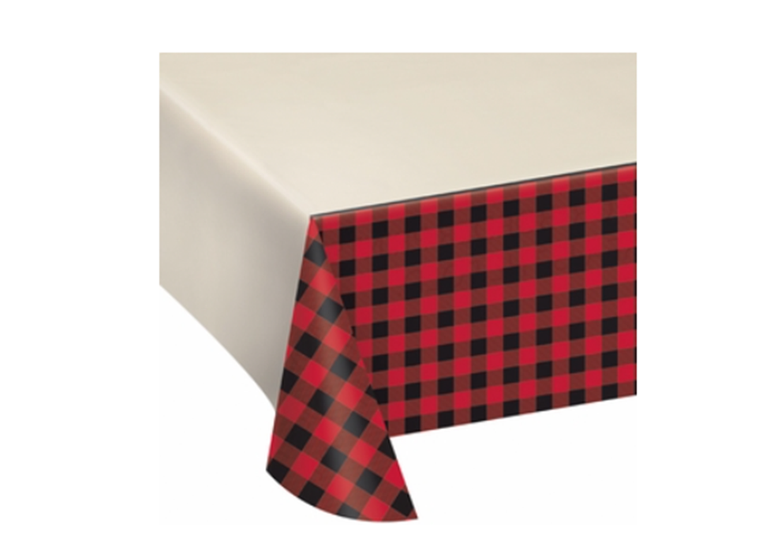 Plaid Buffalo Plastic Table cover,