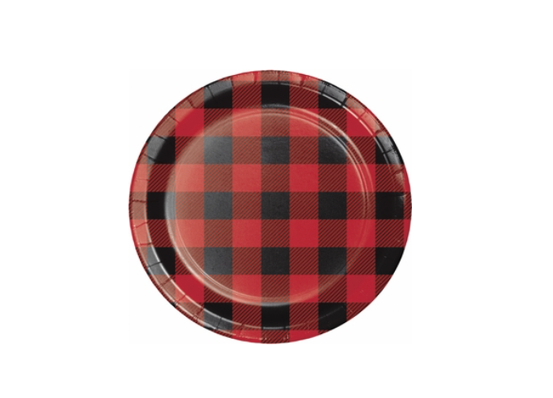 Plaid Buffalo Dessert Plates, 12ct