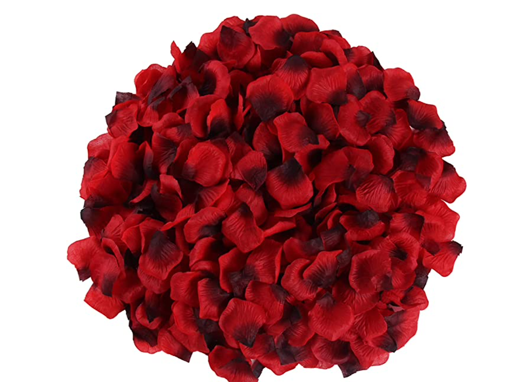 Burgundy Fabric Rose Petals , 300 ct