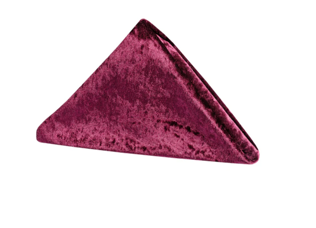 Burgundy Velvet Dinner Napkins