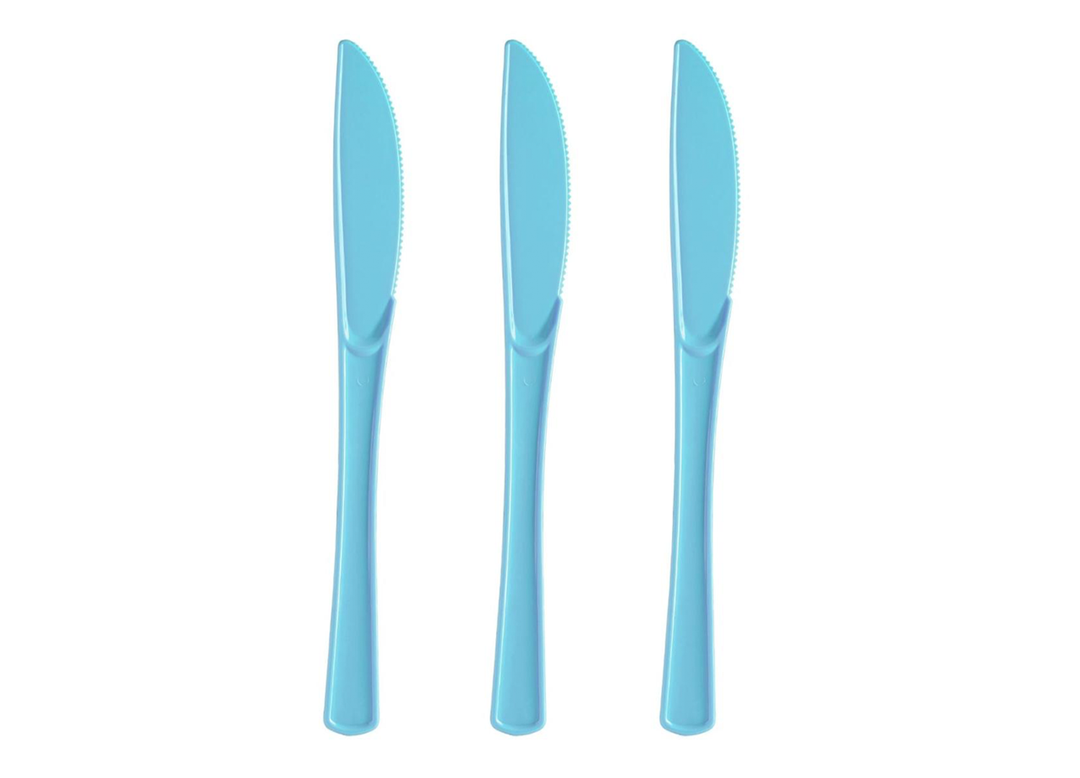 Turquoise Heavy - Duty Plastic Knives - 20 Ct.