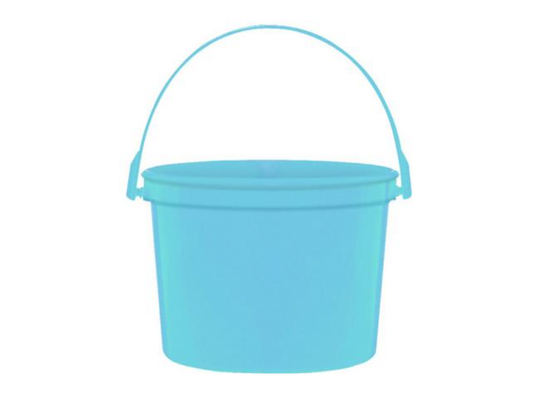 Turquoise Plastic Favor Bucket, 1ct