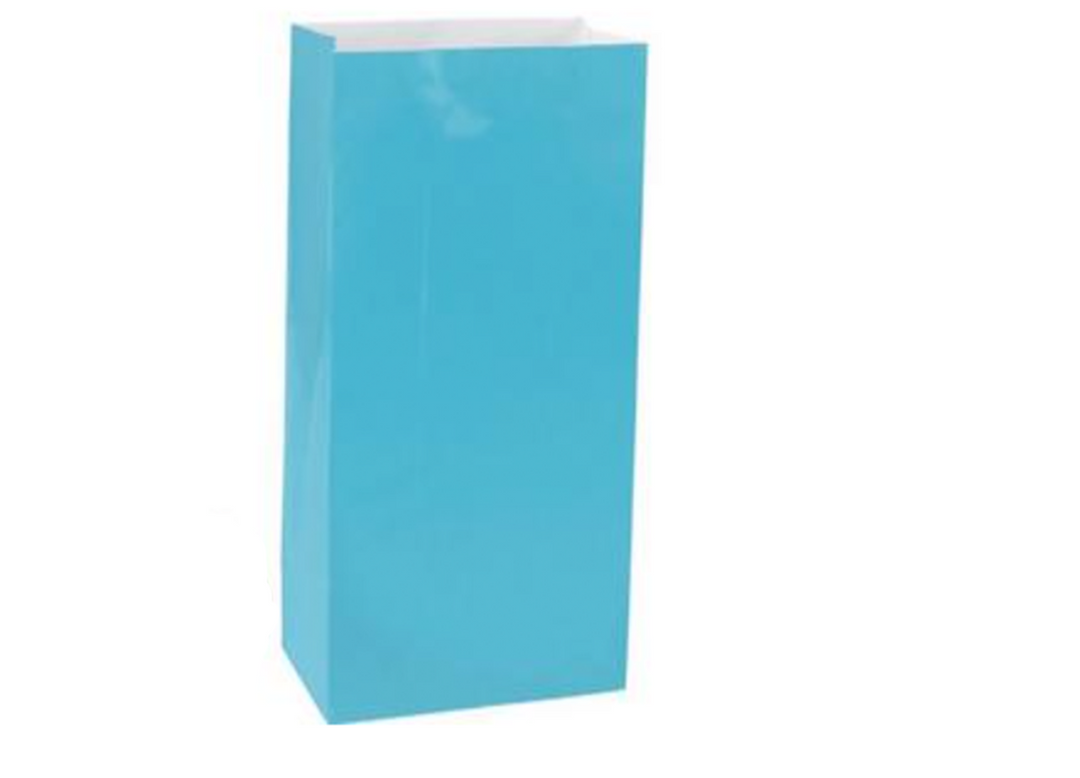 Turquoise Paper Treat Bags , 10 Count