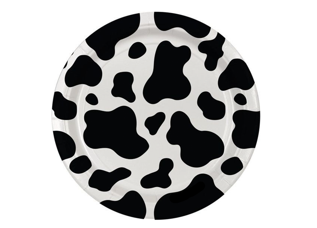 Cow Print Lunch Paper Plate (8)