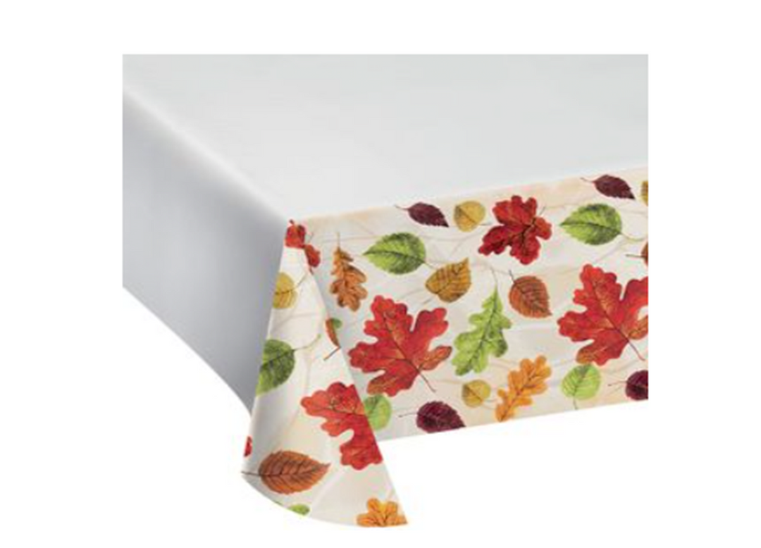 Fall Leafs Print Paper Table cover