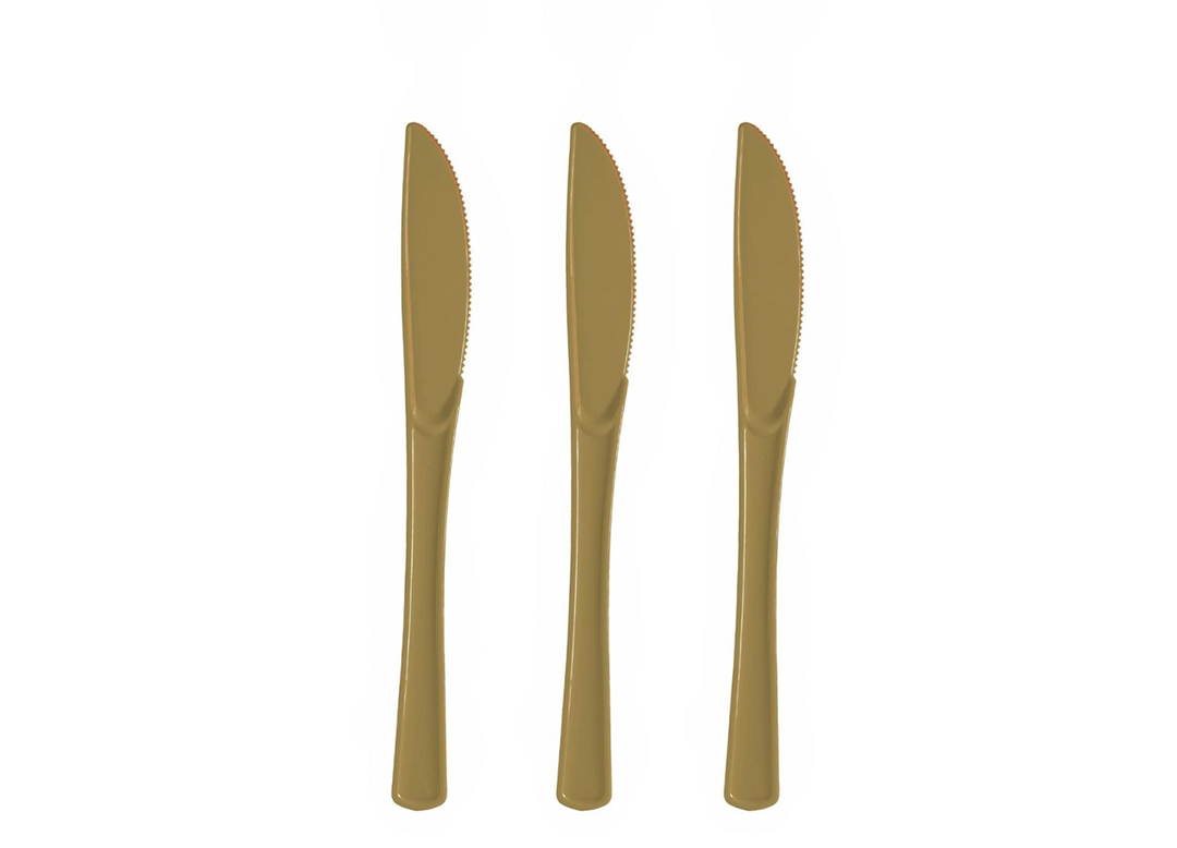 Gold Heavy - Duty Plastic Knives
