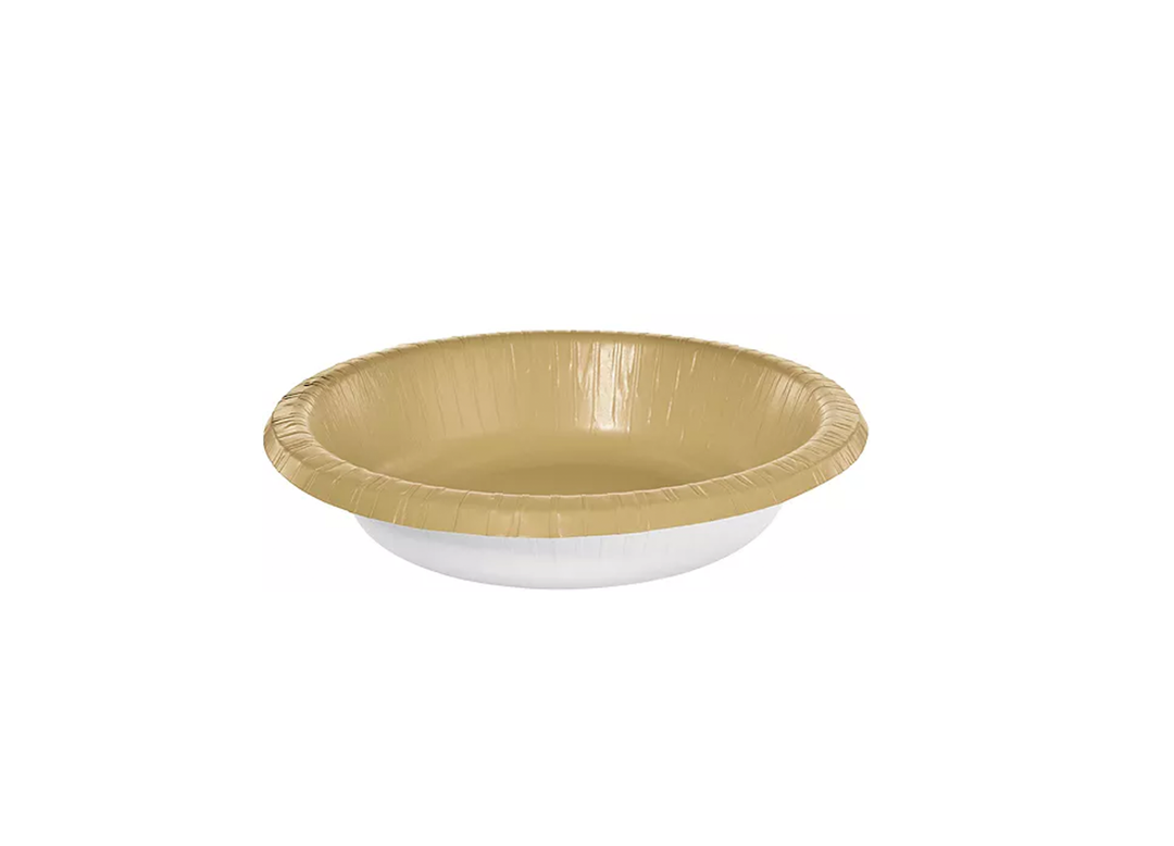 Gold Paper Bowls, 20oz, 20ct