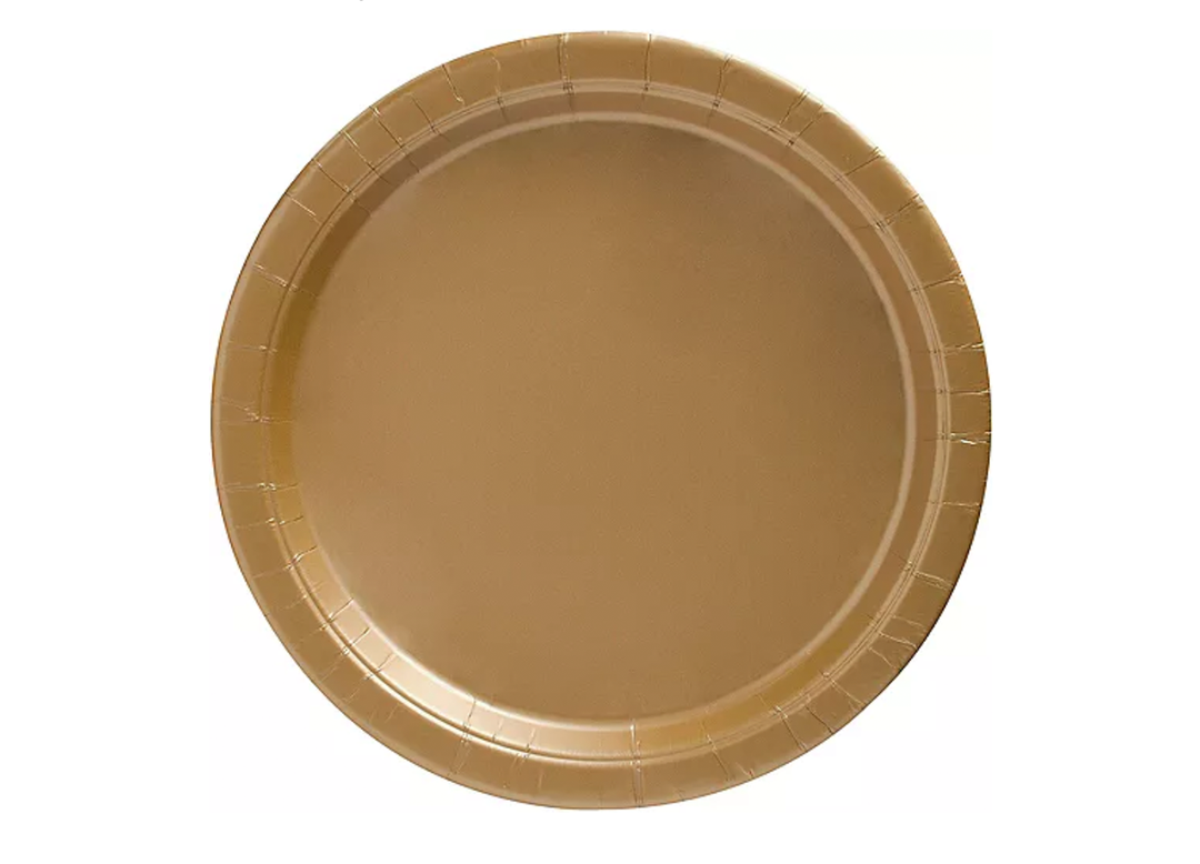 Gold Banquet Paper Dinner Plates
