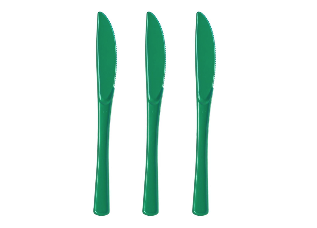 Green Heavy - Duty Plastic Knives