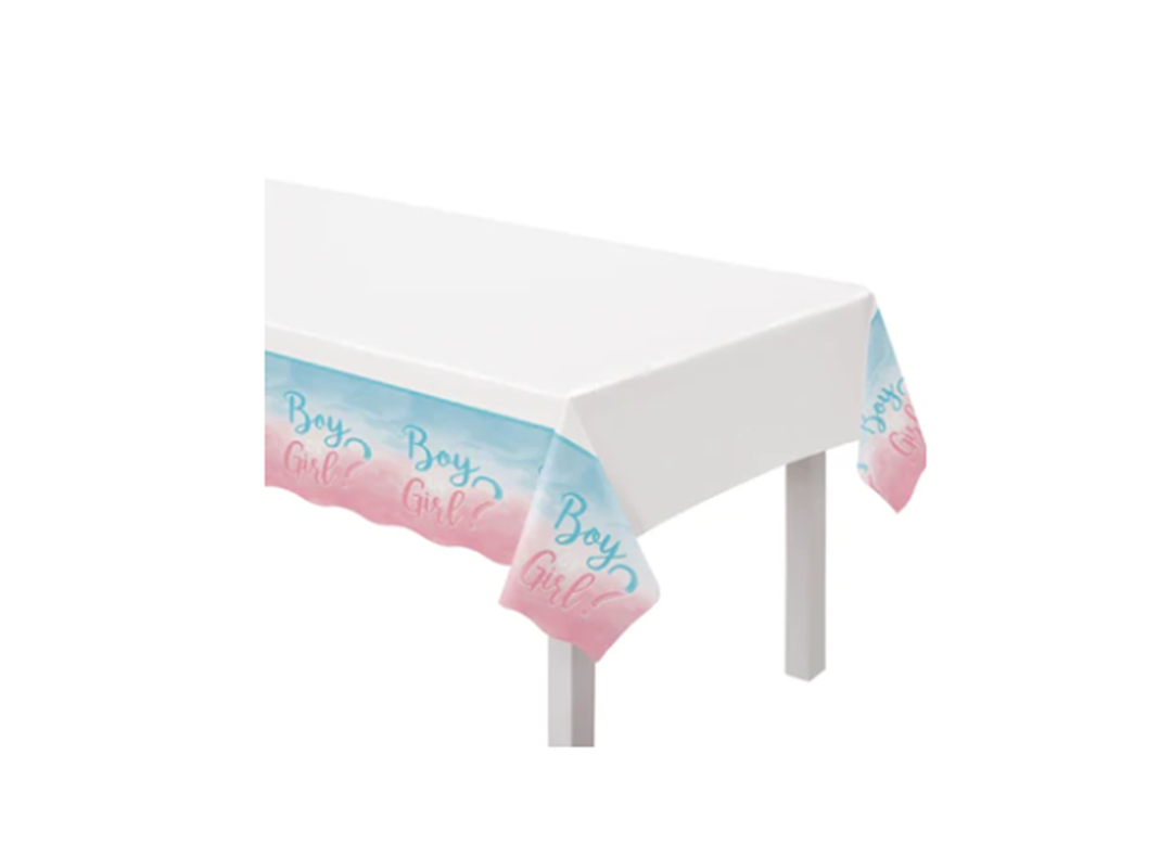 Gender Revel Rectangle Disposable Plastic Table Cover