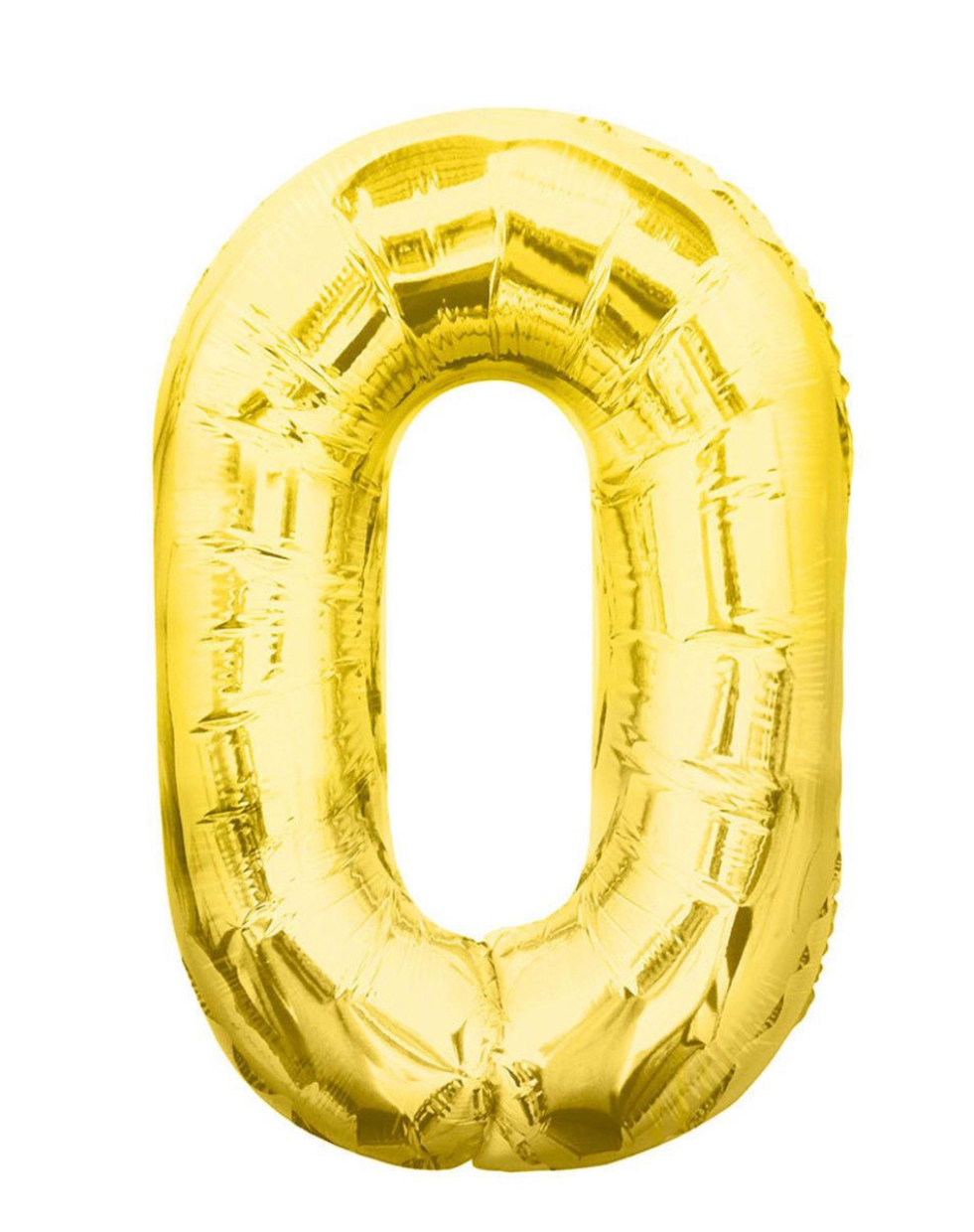 Gold Number 0 Balloon