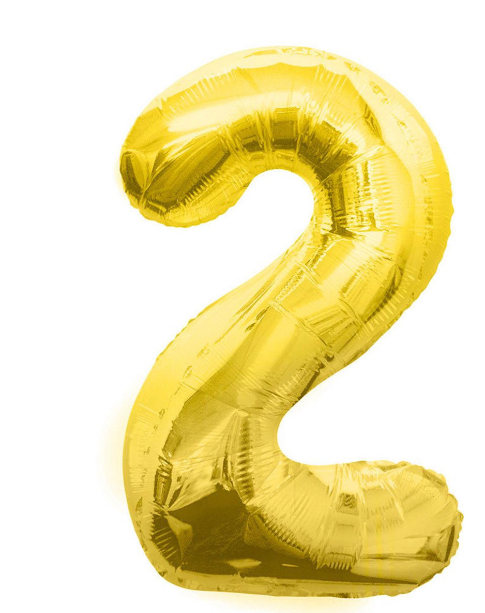 Gold Number 2 Balloon