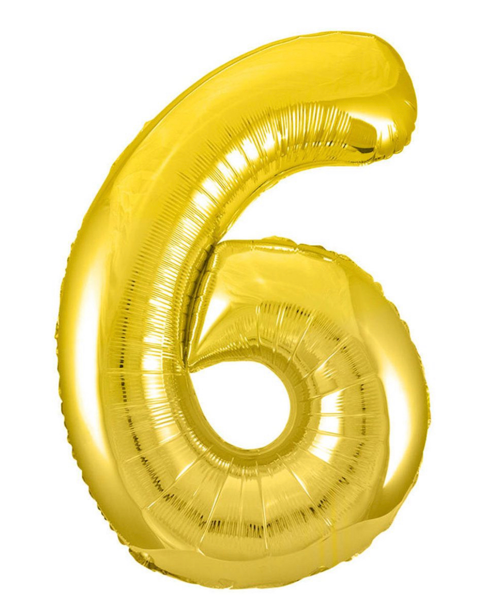 Gold Number 6 Balloon