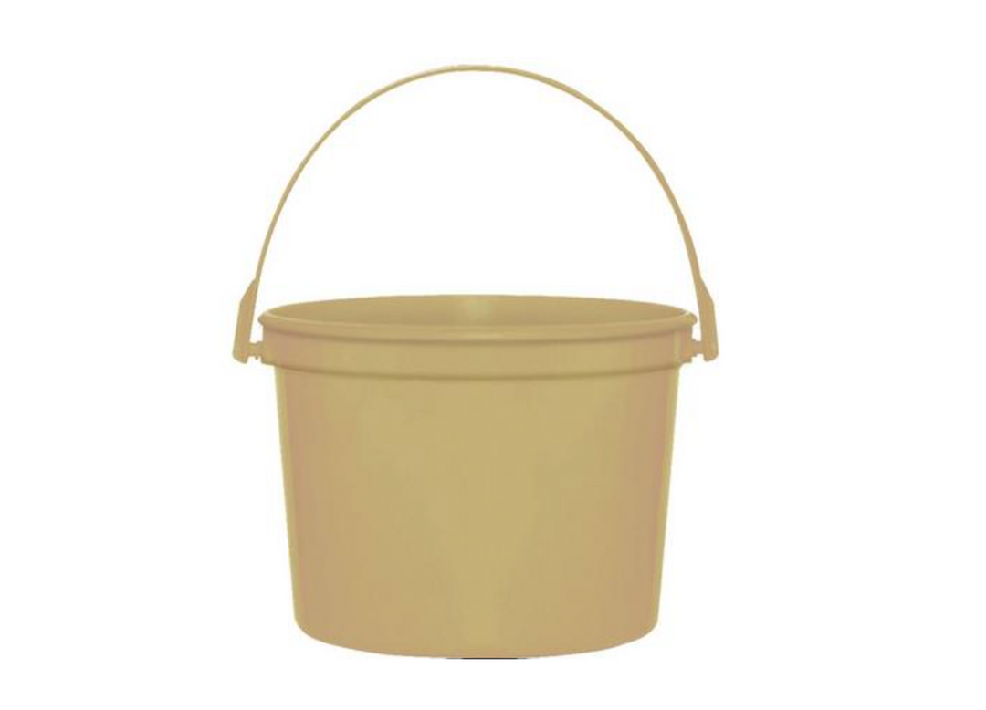 Gold Plastic Favor Bucket, 1ct