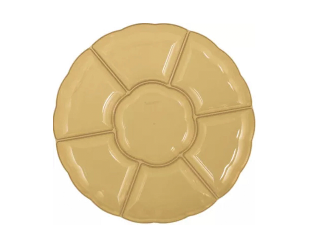 Gold Disposable Sectional Plate, 1ct