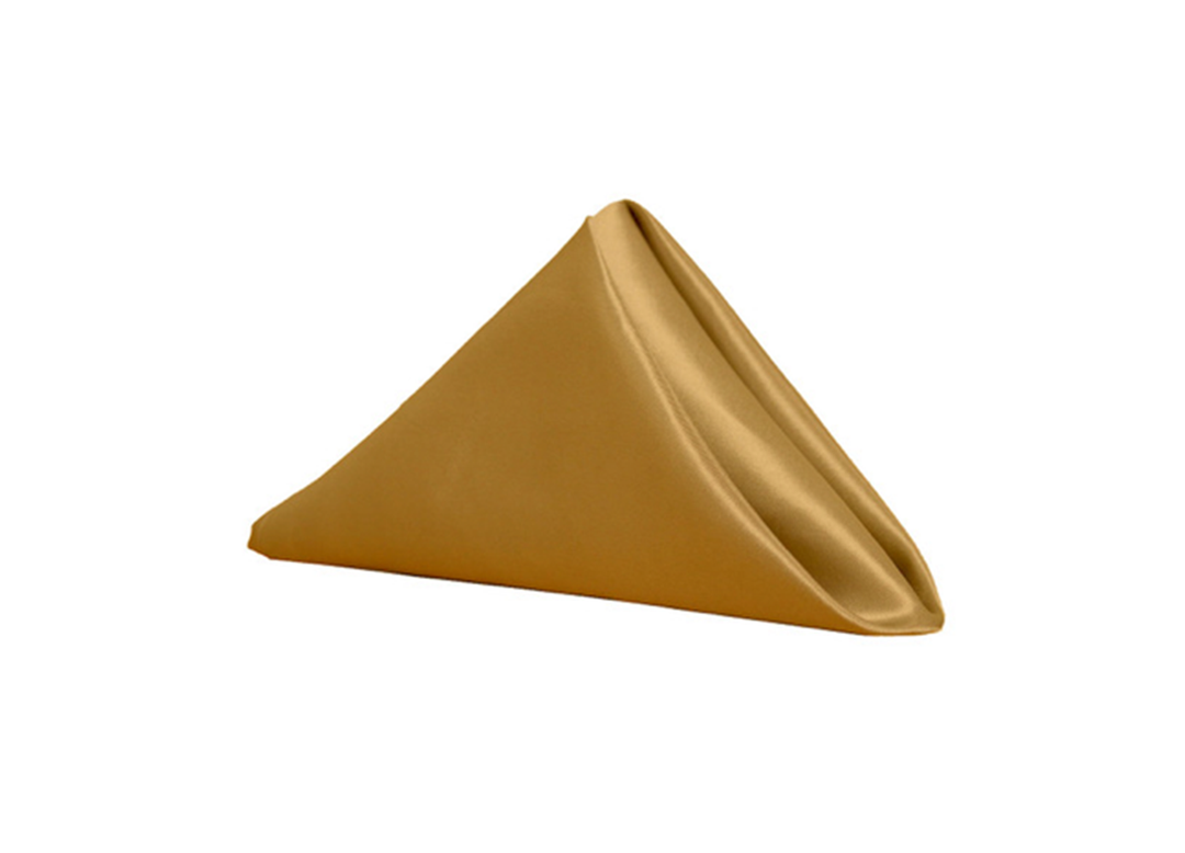 Gold Satin Cloth Dinner Napkins