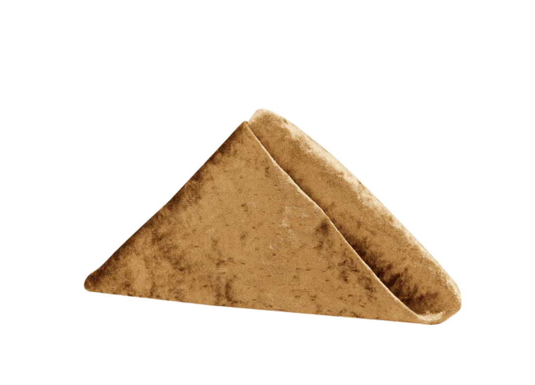 Gold Velvet Dinner Napkins