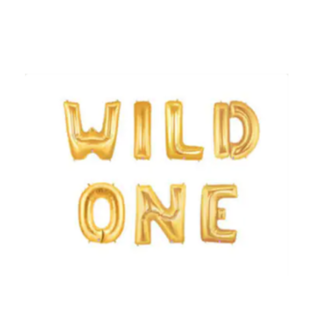 Wild One Gold Foil Balloons