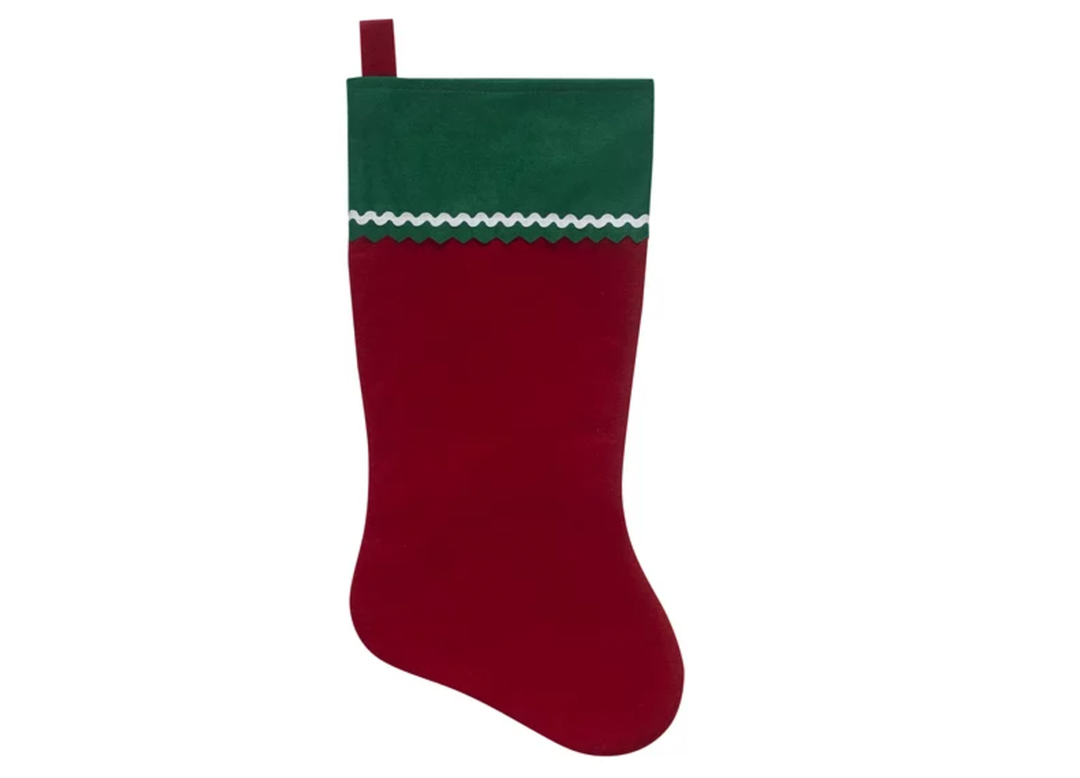 Red and Green Felt Christmas Stocking