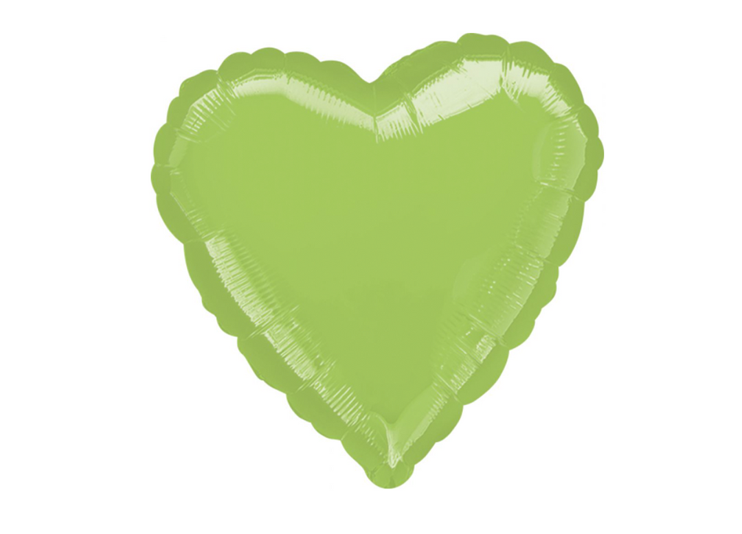 Kiwi Metallic Foil Heart Balloon