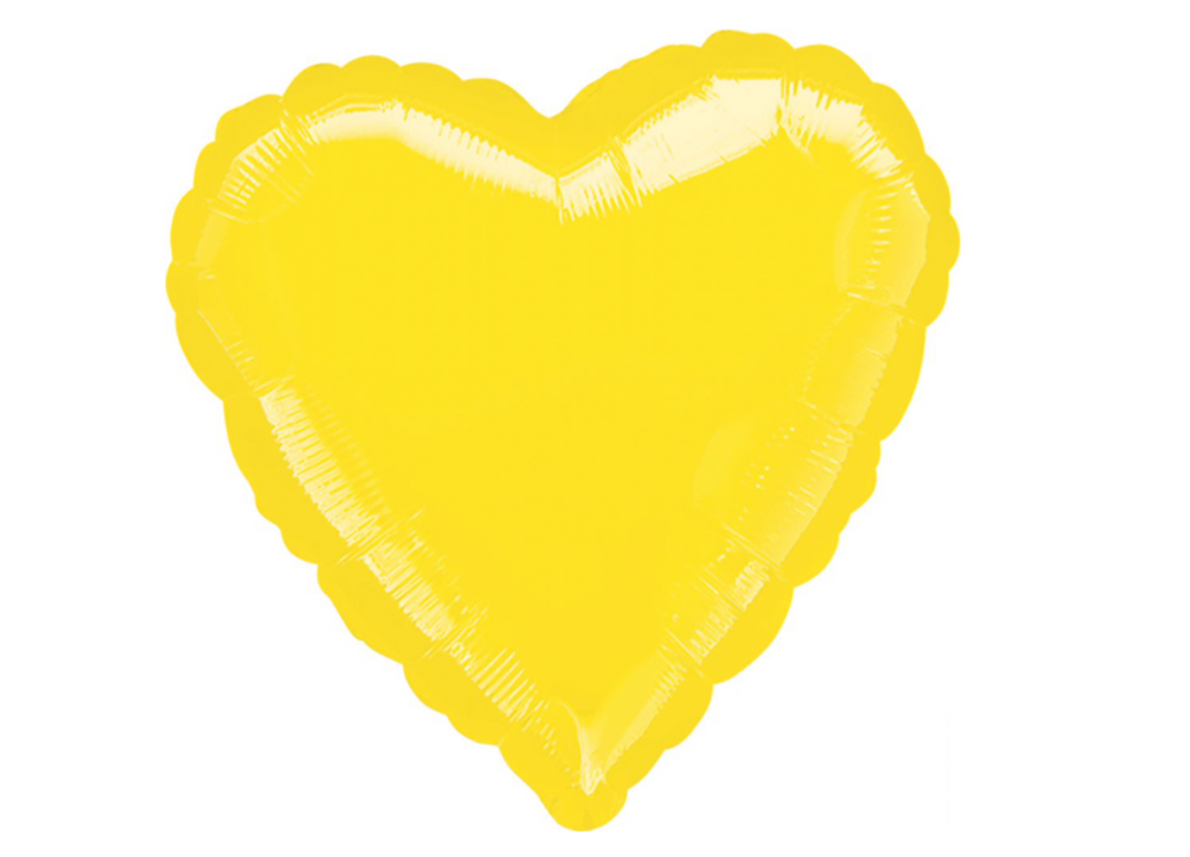 Yellow Heart Balloon