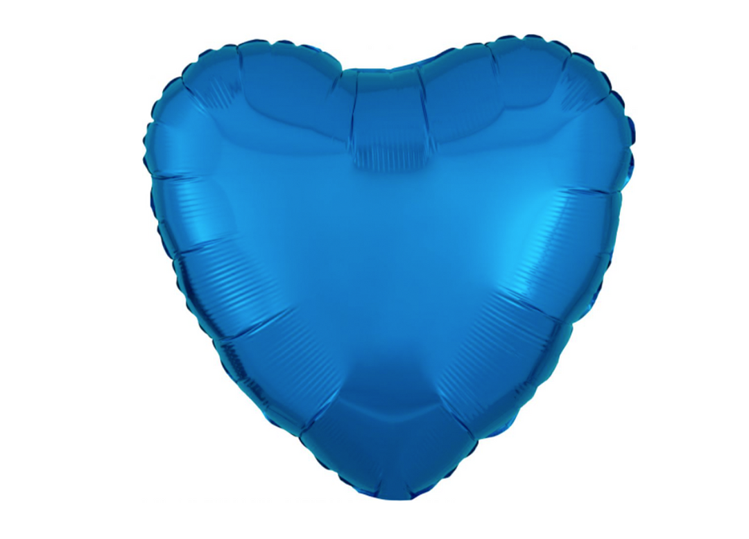 Blue heart shaped foil balloon