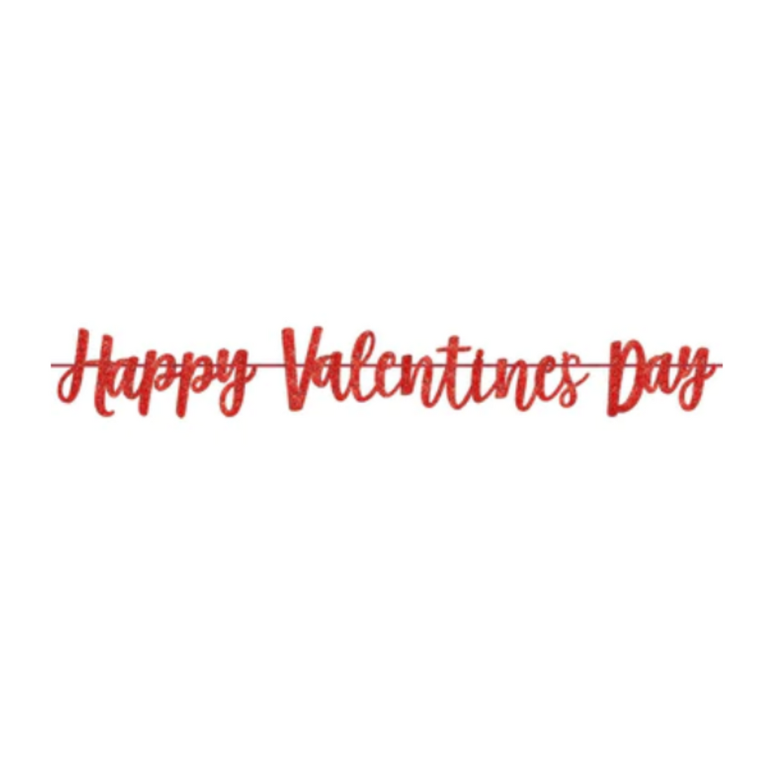 Happy Valentine's Day Glitter Letter Banners