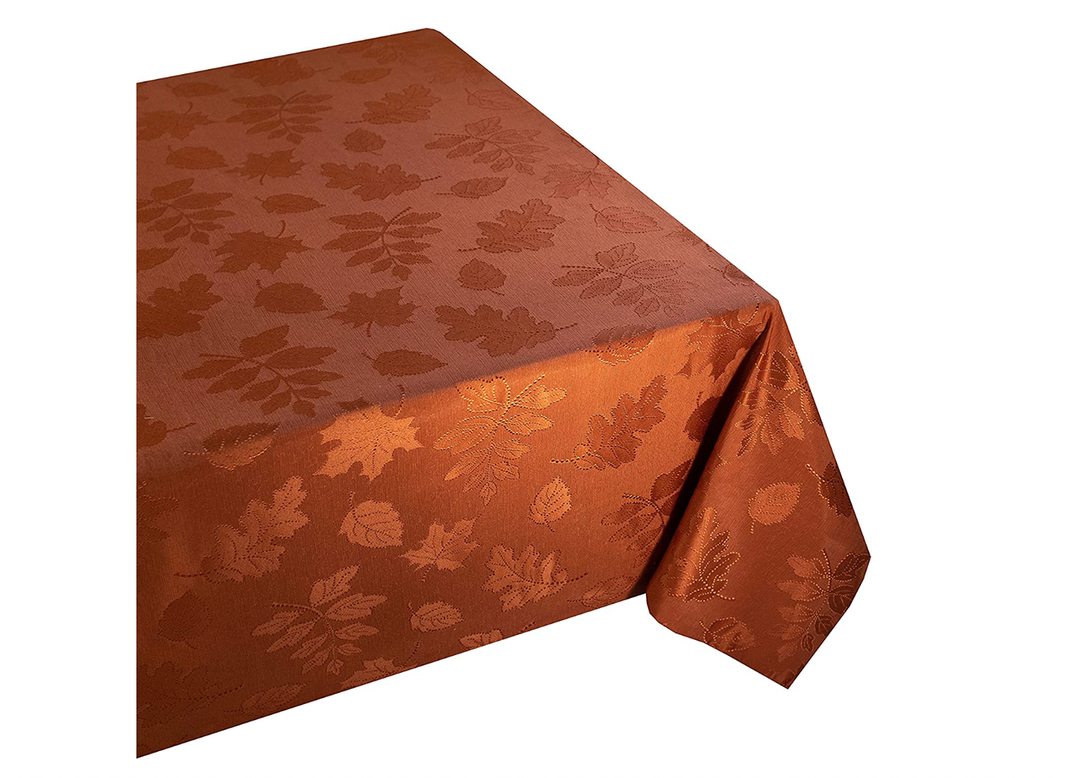 Rectangular Fall/ Thanksgiving Polyester Cloth Table Cover, 1ct
