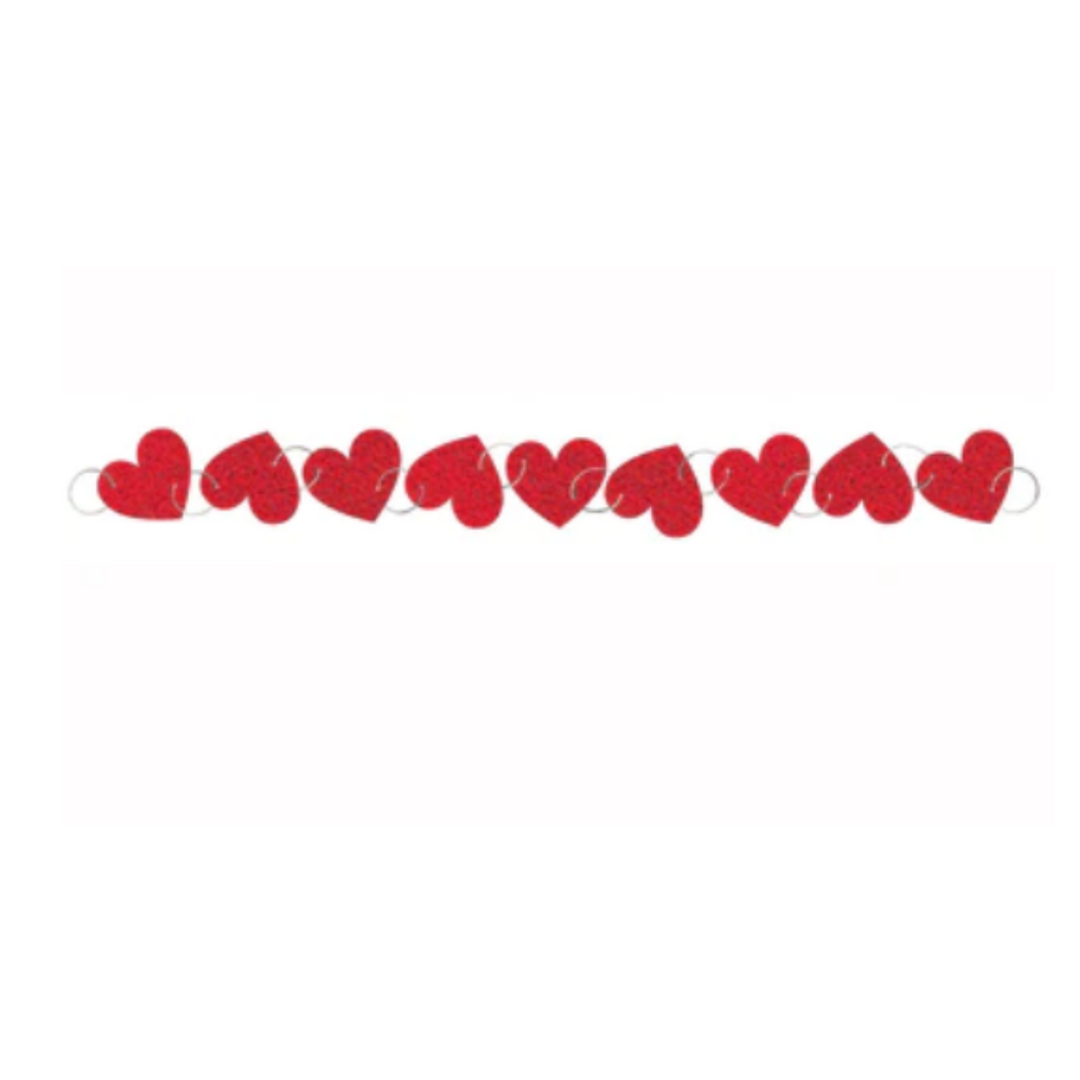 Red Glitter Heart Banner near me