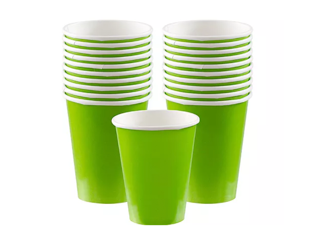 9oz Kiwi Paper Hot Coffee Cups, 20ct