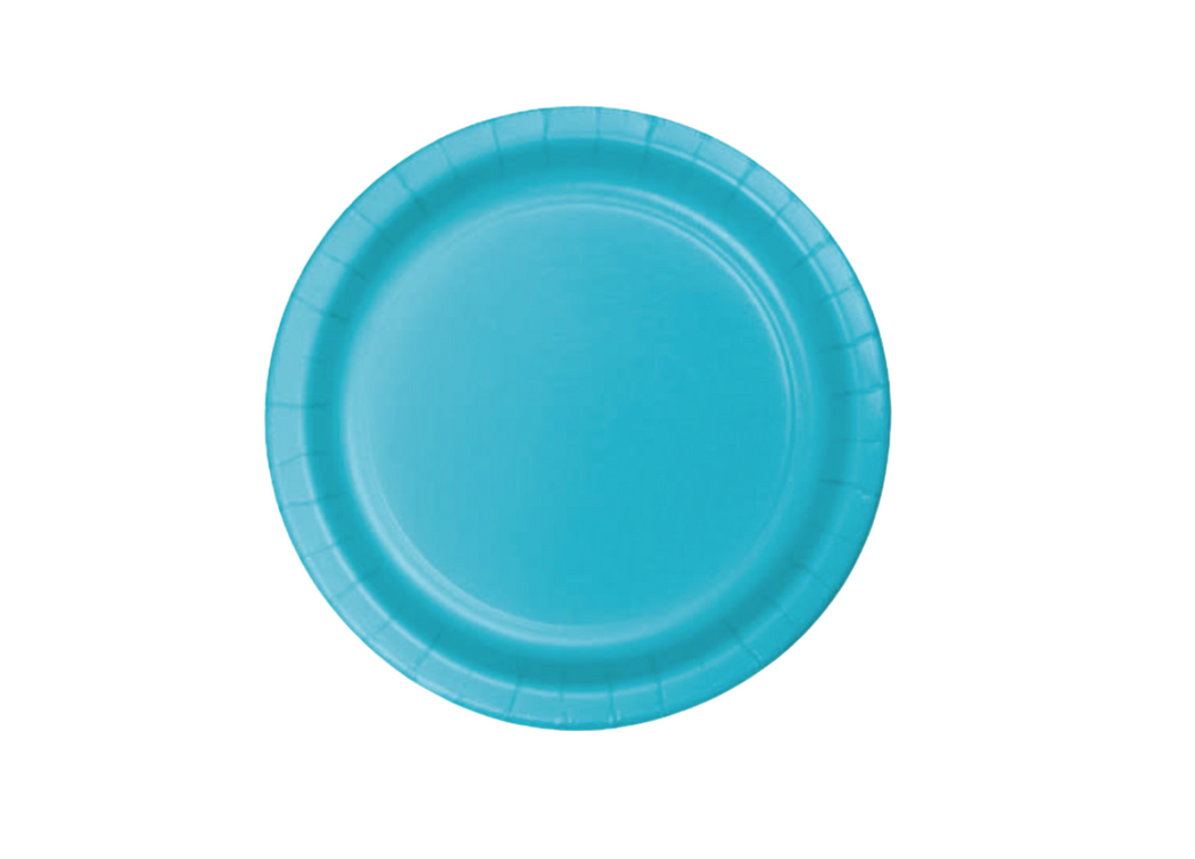 Turquoise Banquet Paper Dinner Plates, 10in, 50ct