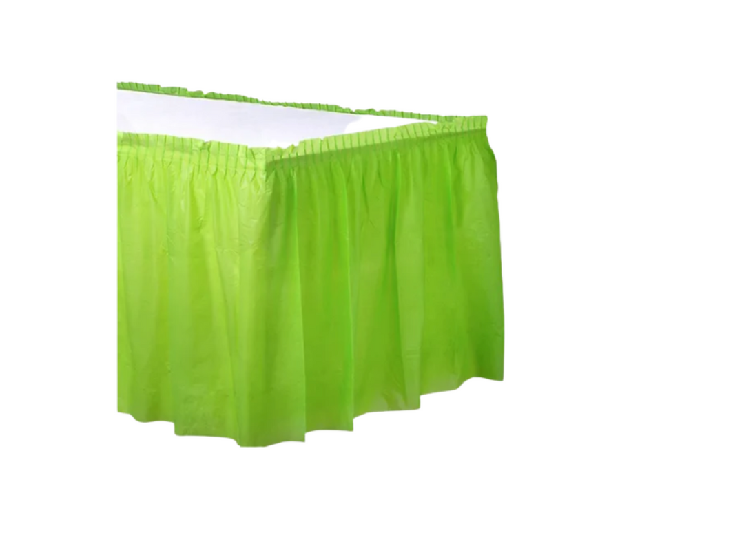 Kiwi Plastic Table Skirt