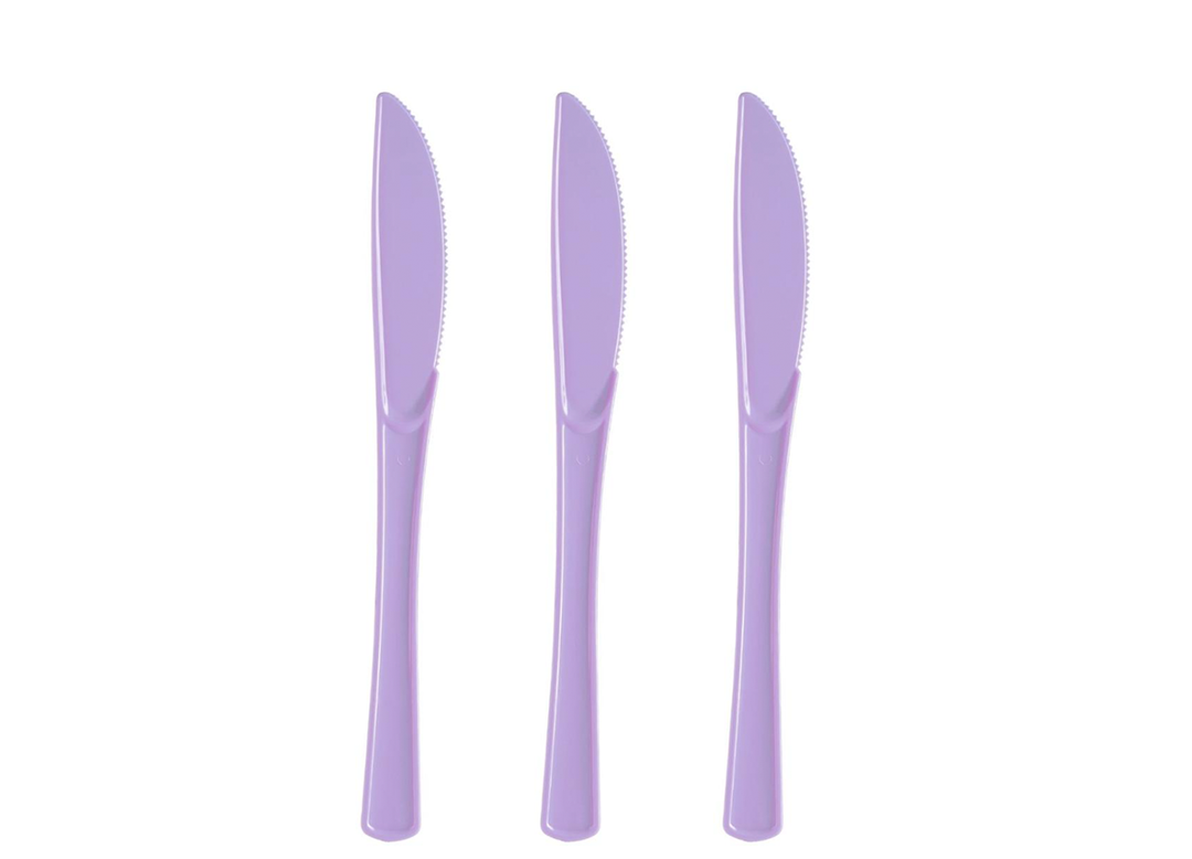 Lavender Heavy - Duty Plastic Knives