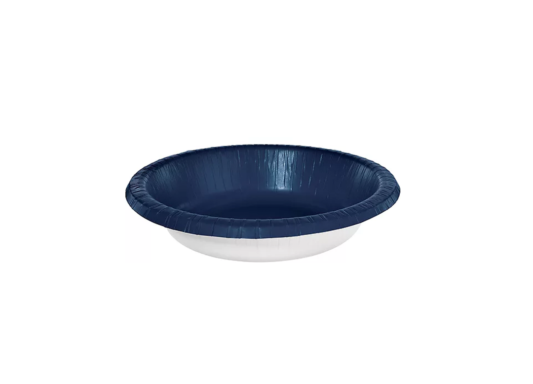 Navy Paper Bowls, 20oz, 20ct