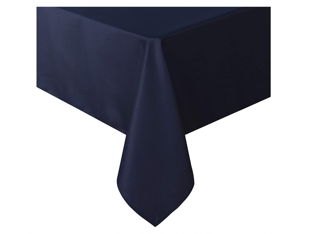 Rectangular Navy Polyester Cloth Table Cover