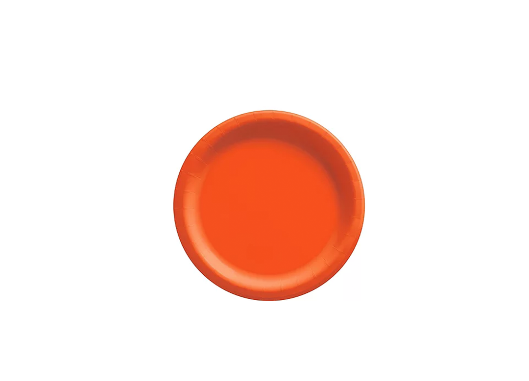 Orange Paper Dessert Plates