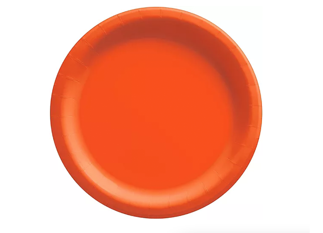 Orange Dinner Paper Plates