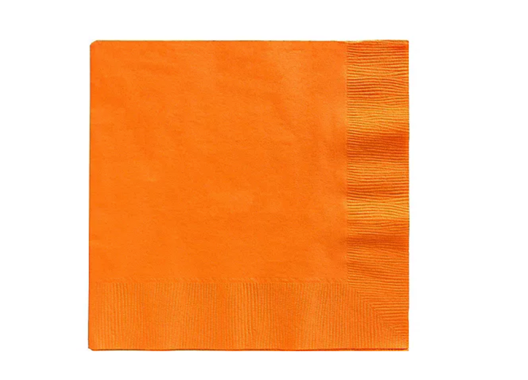 Orange Paper Lunch Napkins