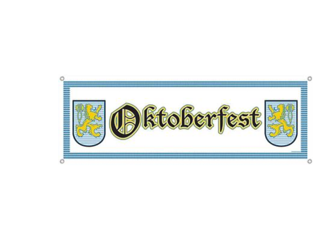 Oktoberfest Wide Banner with Holes on ends