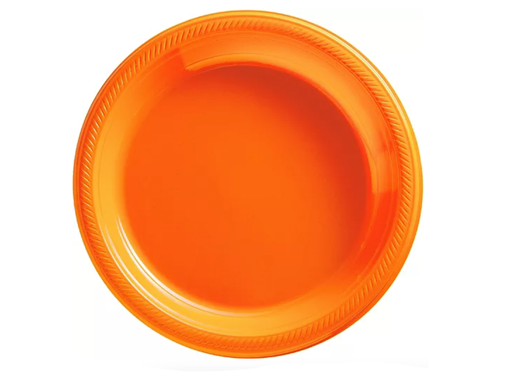 Orange Dinner Plastic Plates