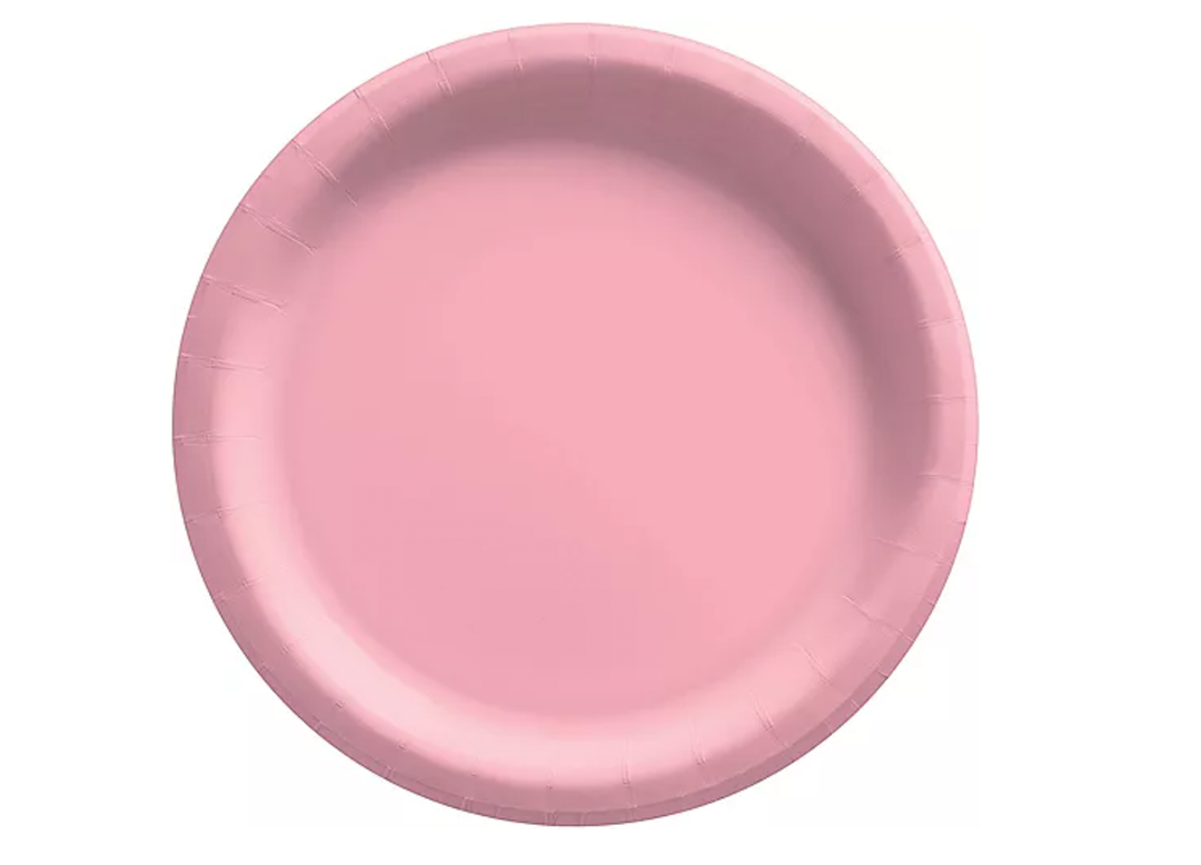 Pink Banquet Paper Plates, 10in, 50 ct